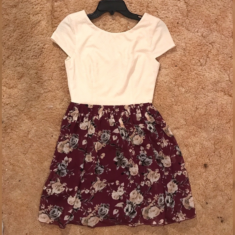 Textured floral dress