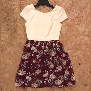 Textured floral dress