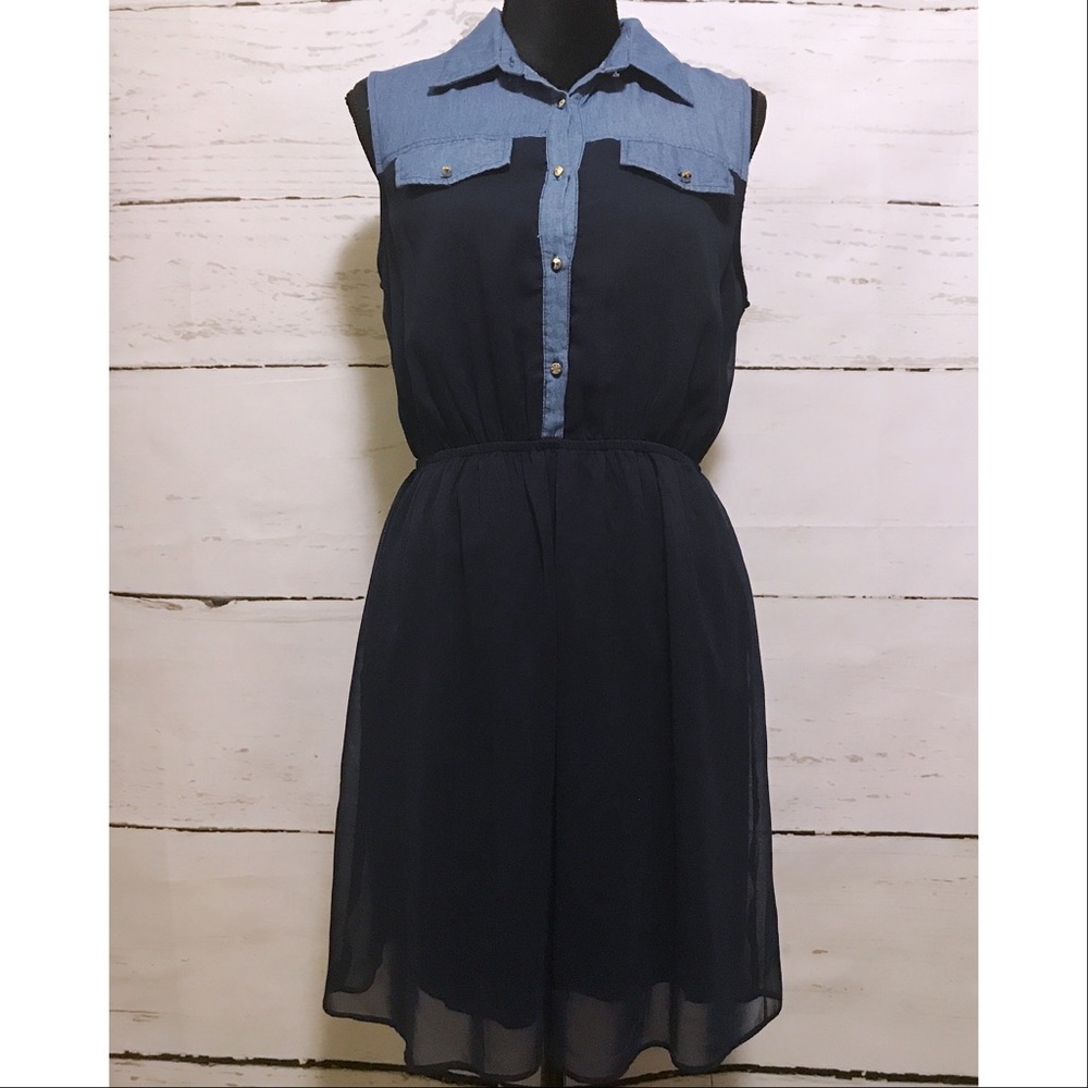 Sleeveless Blue Dress