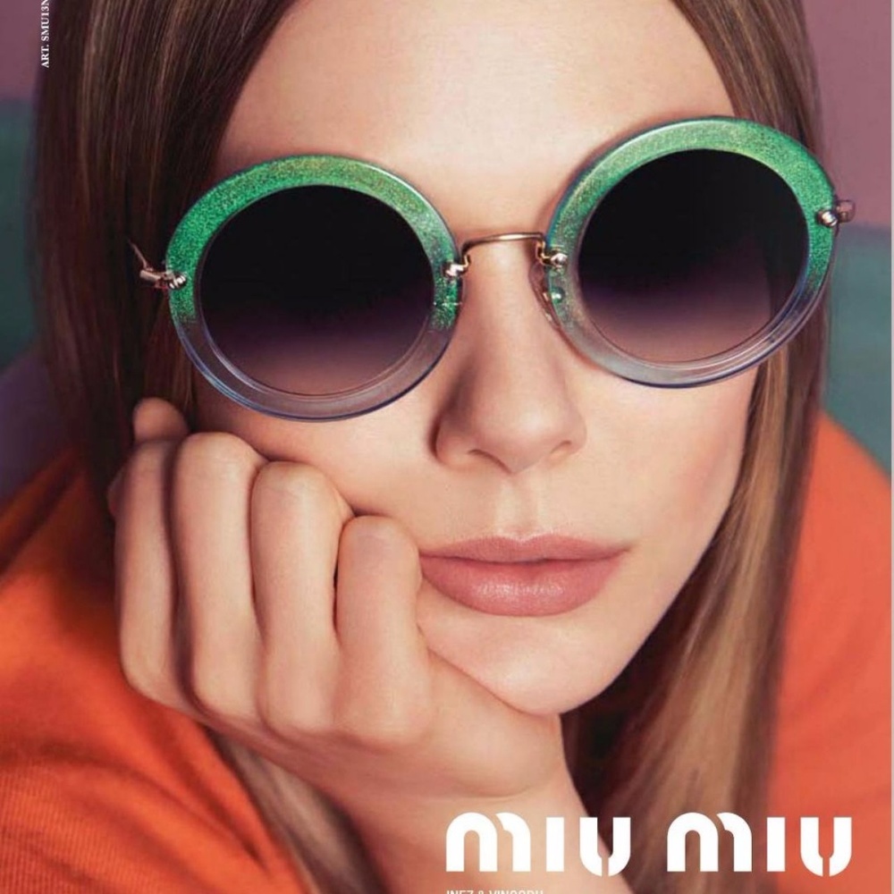 READ DESCRIPTION MIU MIU SMU13N GLITTER SUNGLASSES