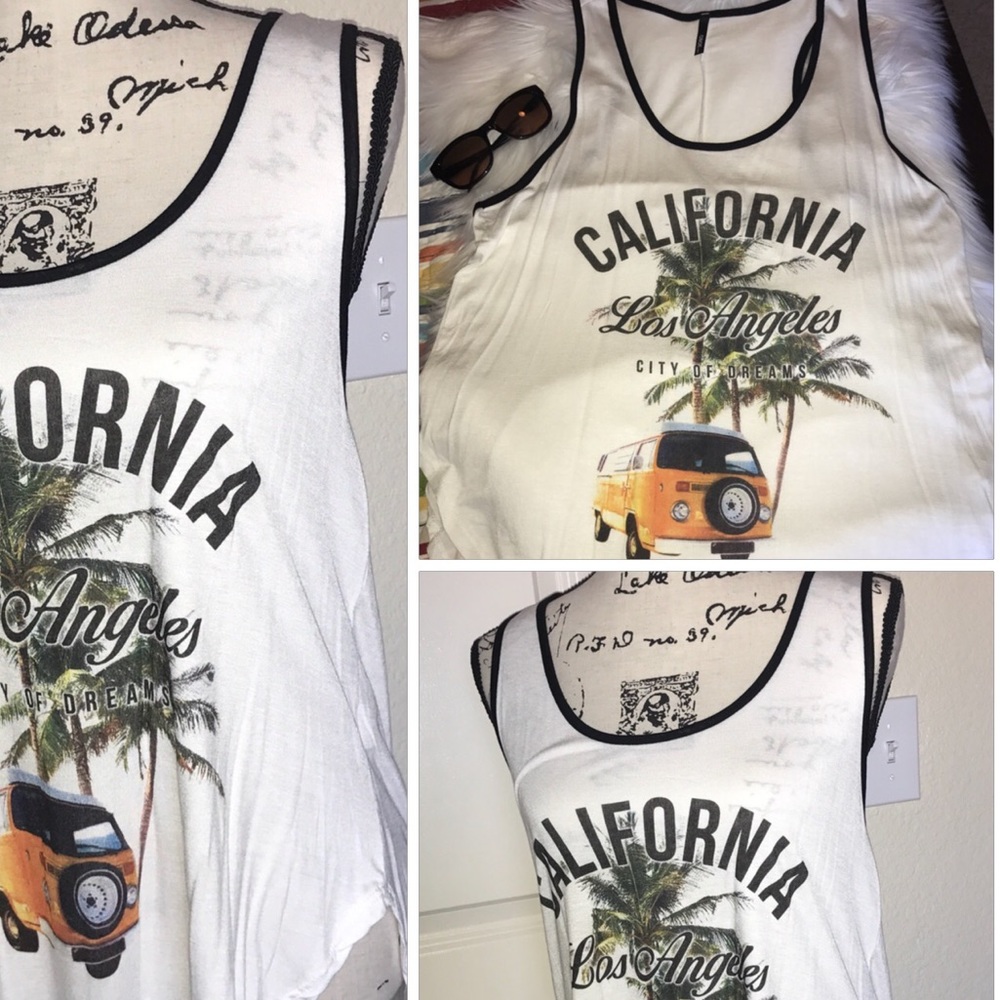 🔥Last chance California T WHITE PLUS SIZE TOP