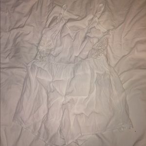Forever 21 White lace (on sides) romper