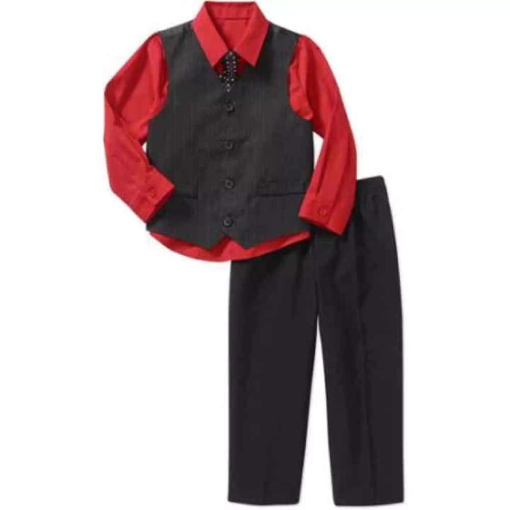 ⚡️Toddler boy red vest suit⚡️