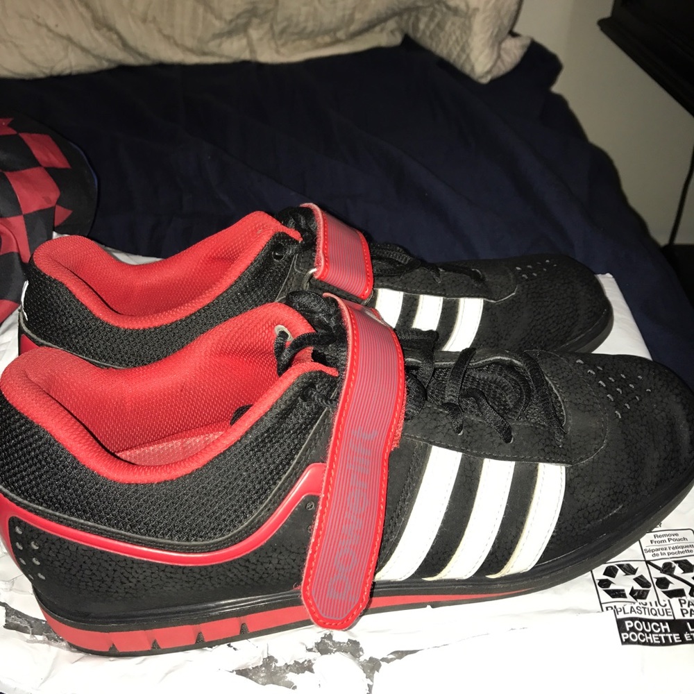 Adidas powerlifting shoes!