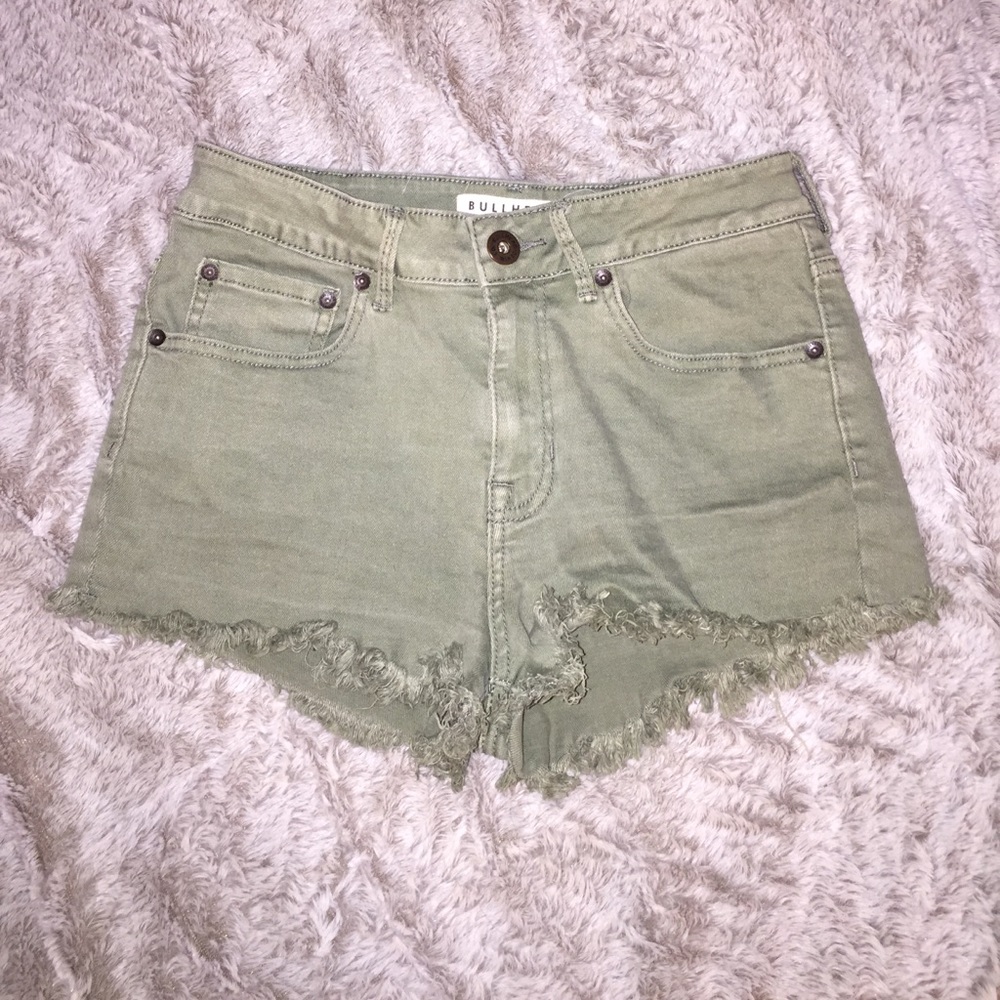 Bullhead army green high rise shorts SIZE 5