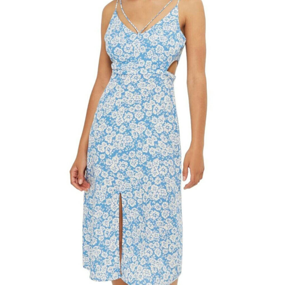 Topshop floral cutout dress