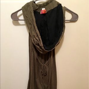 Green backless hippie dress (Avatar na'vi!)