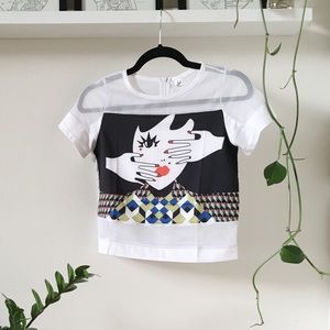 Bold Graphic 👄🔹💅🏻 Mesh Panel Top