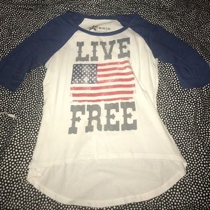 "LIVE FREE" 3/4 Sleeve shirt