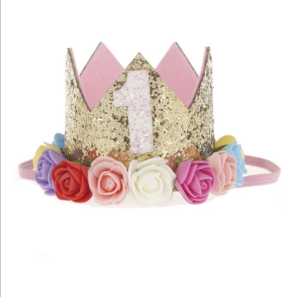 Girl birthday crown,1st birthday crown,girl crown