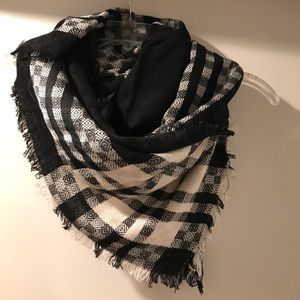 Vintage Black and White Square Scarf