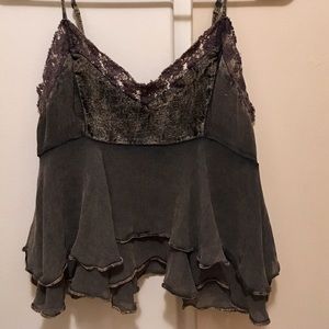 Abercrombie and fitch babydoll tank green