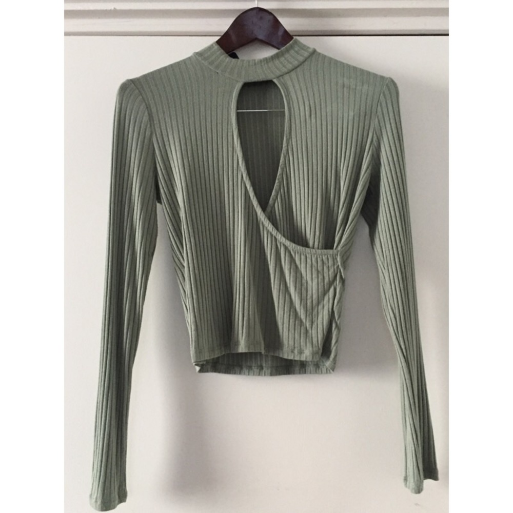 Cropped Long Sleeve Turtle Neck