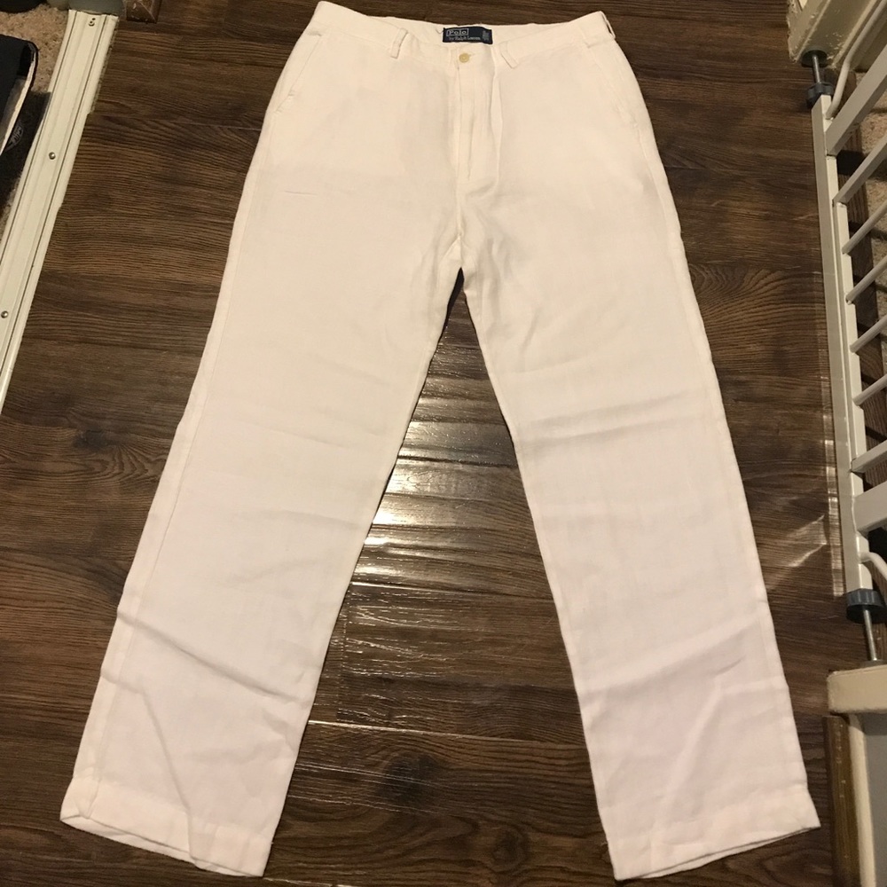 Ralph Lauren white linen pants