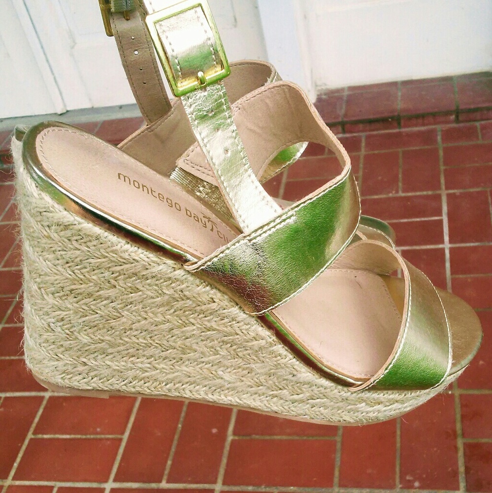 Gold Rush Wedge Sandals