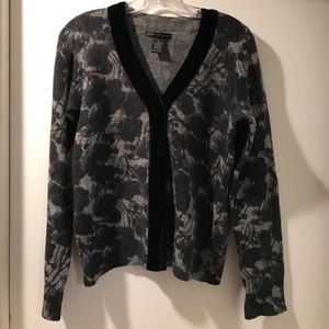 Floral Print Wool Cardigan
