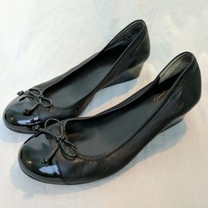 Cole Haan black cap toe wedges w Nike Air