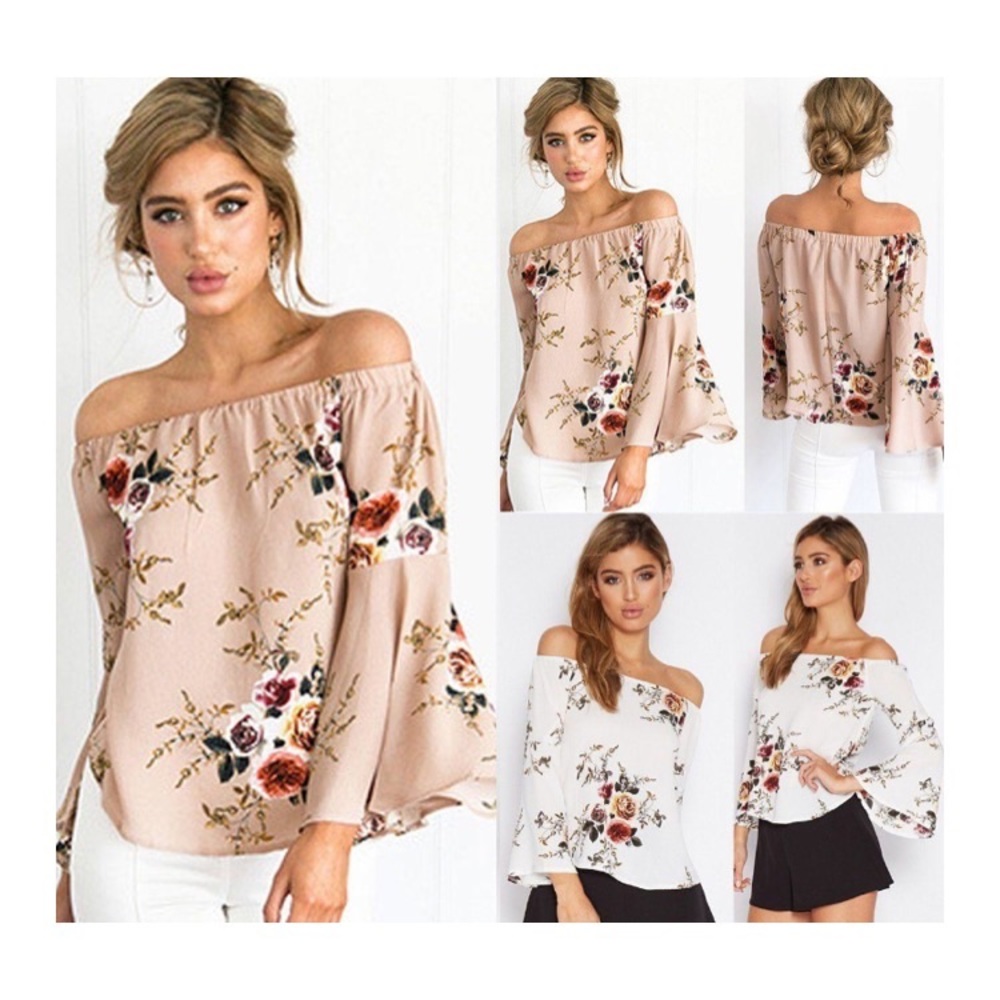 Floral off the shoulder Blouse (M)