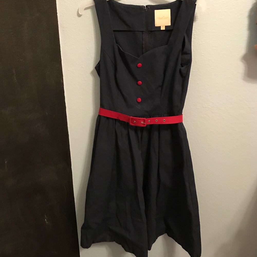 Vintage Navy modcloth dress with pockets