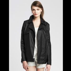 Banana Republic Coated Linen Moto Jacket
