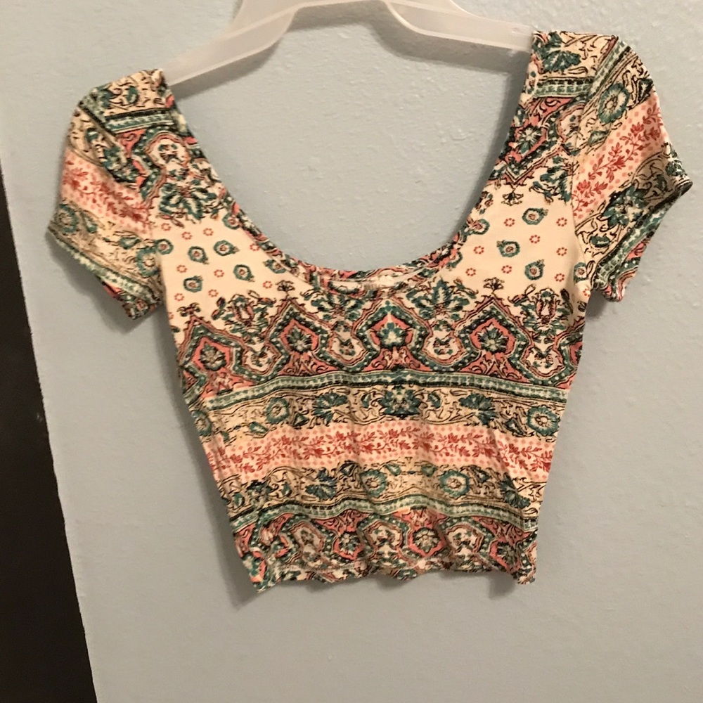 Tribal print crop top