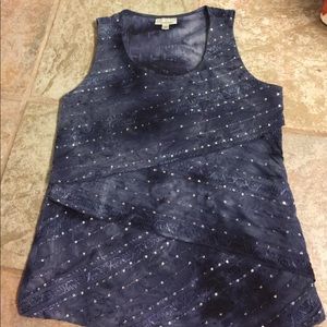 Dressbarn tiered tank top.GUC Size L