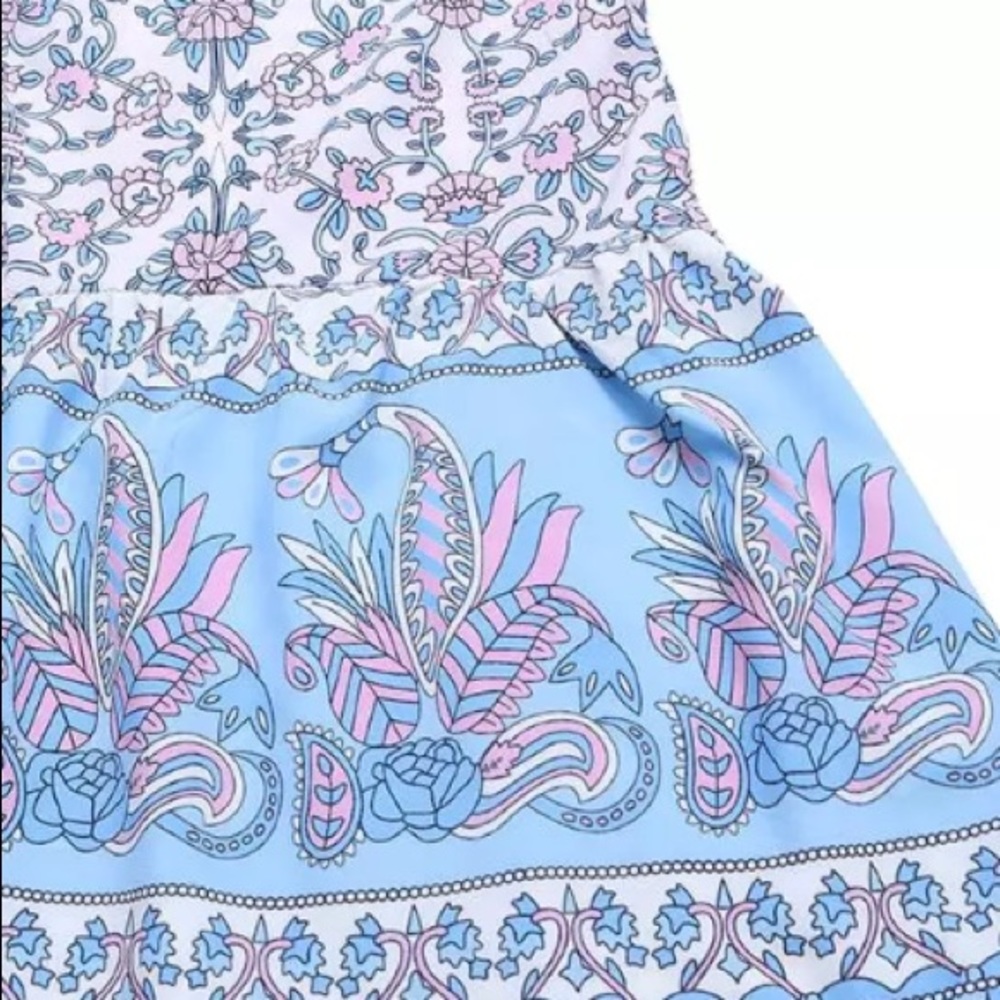 Flores Mini DRESS Lily Tunic Lilac Blue NEW - Picture 5 of 5