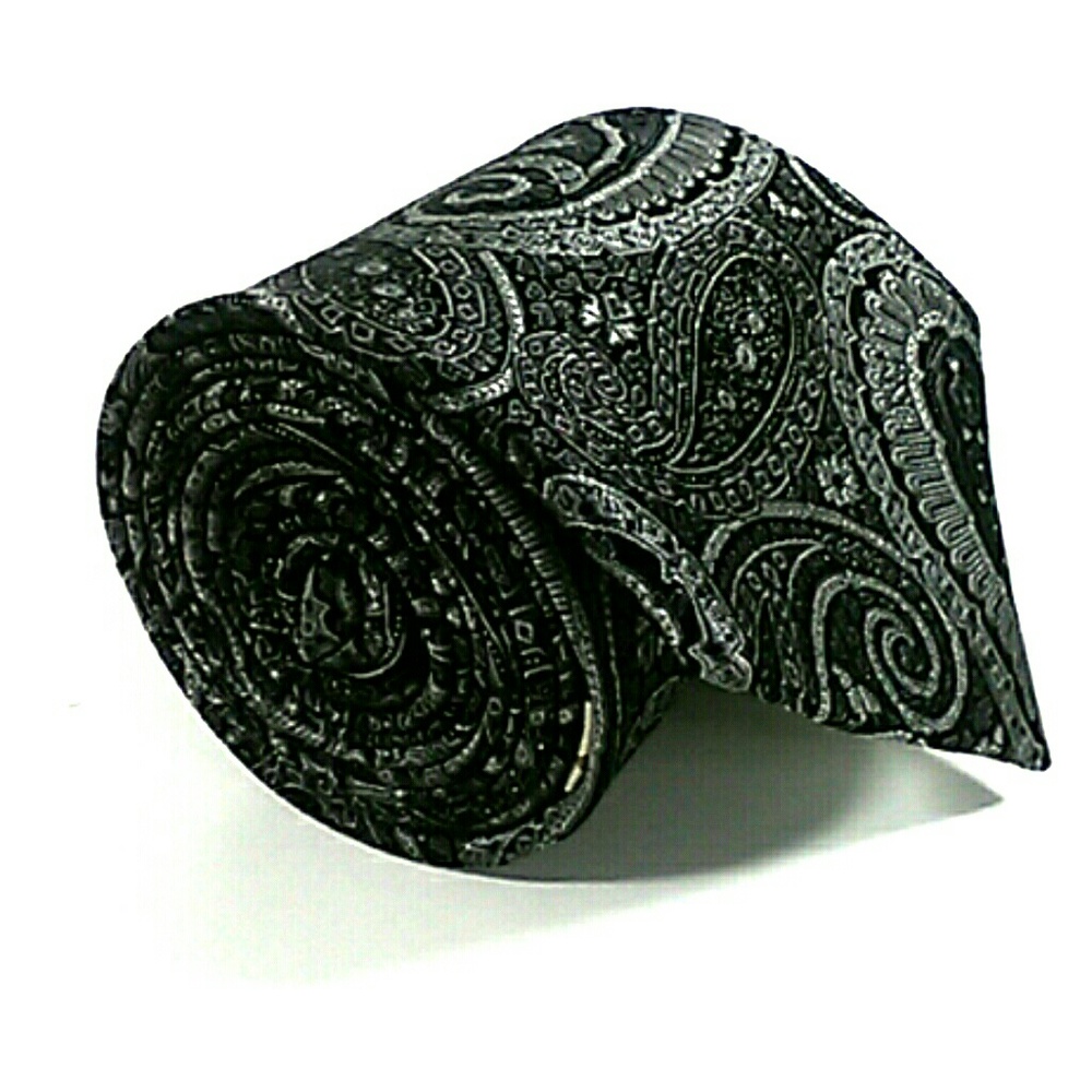 Ted Baker Paisley Gray Men's Necktie 58" 100% Silk
