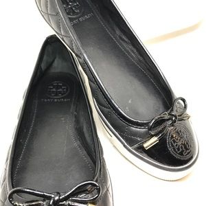 Tory burch skyler quilted sneakers black leather