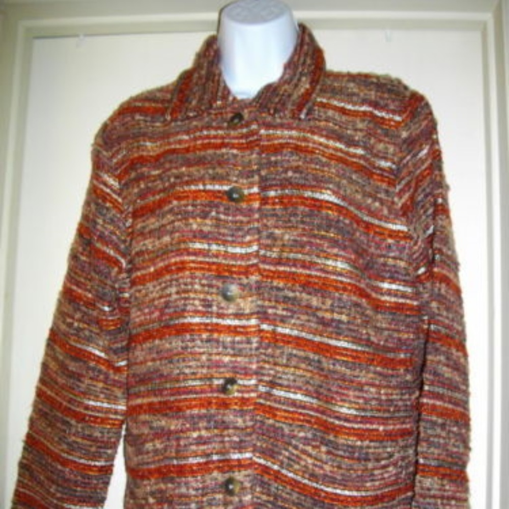 Chicos Rust Brown Small Long Sleeves Jacket