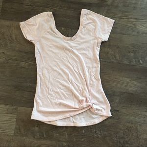 Calia low back workout top, light pink