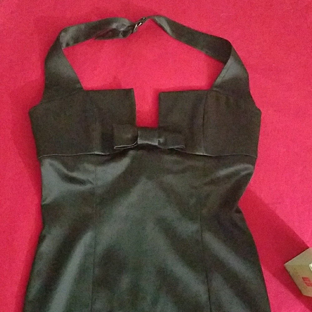 Bebe black satin dress