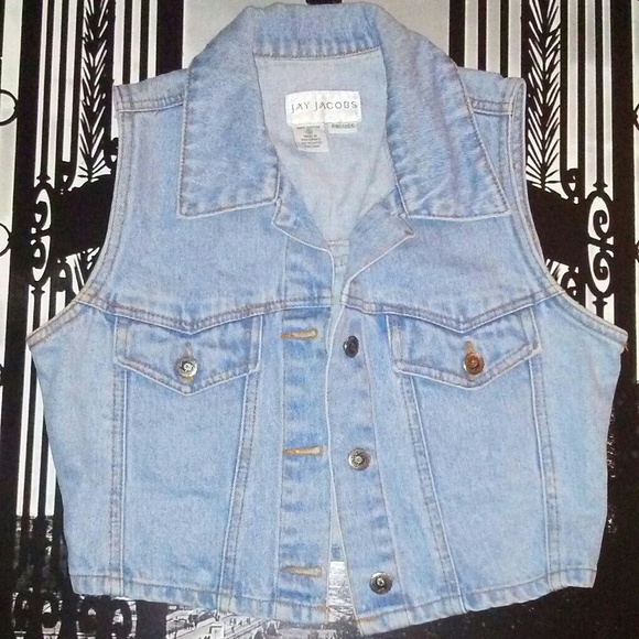 VINTAGE -JAY JACOBS RETRO DENIM VEST - Picture 3 of 4