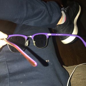 Purple club master Unisex raybans. With case. 100%