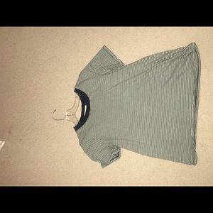 Blue and black striped t shirt