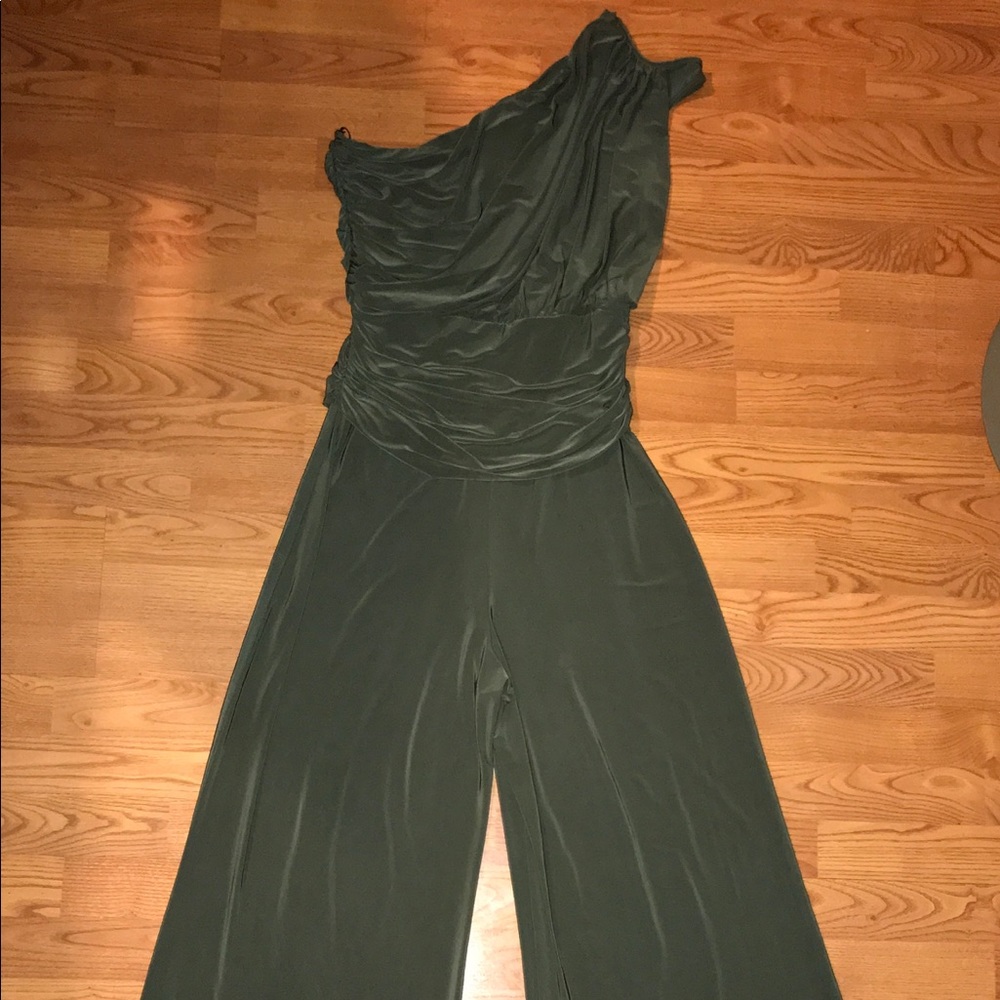 Olive One Shoulder Jumpsuit