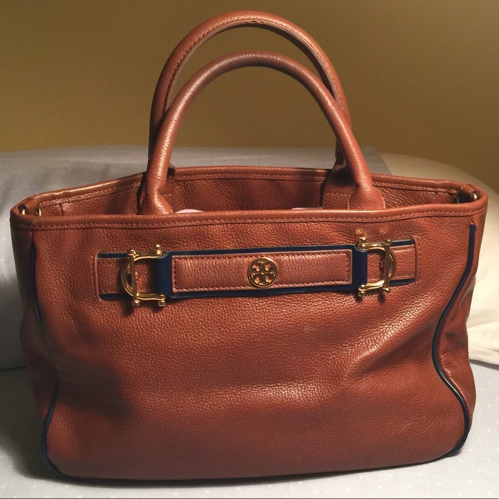 Tory Burch Horsebit Satchel in tan