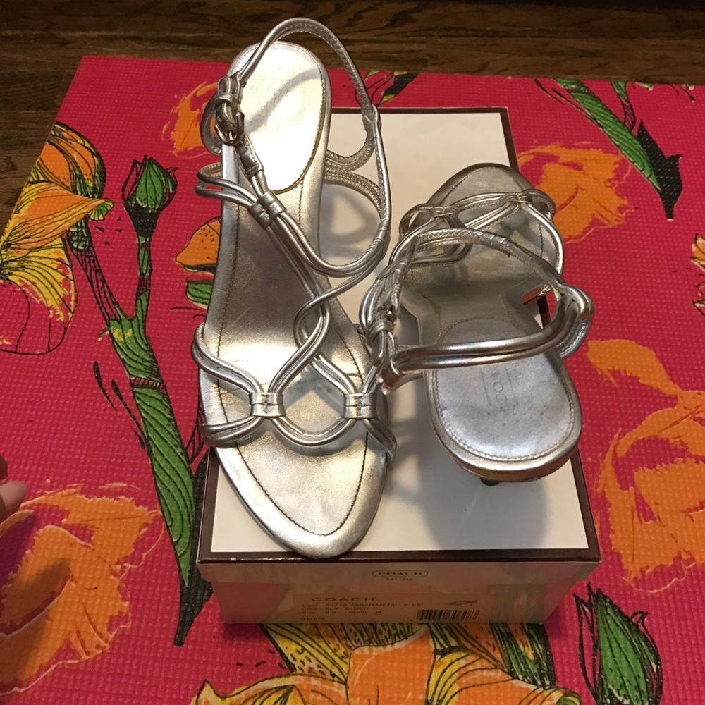 Coach open-toed heels