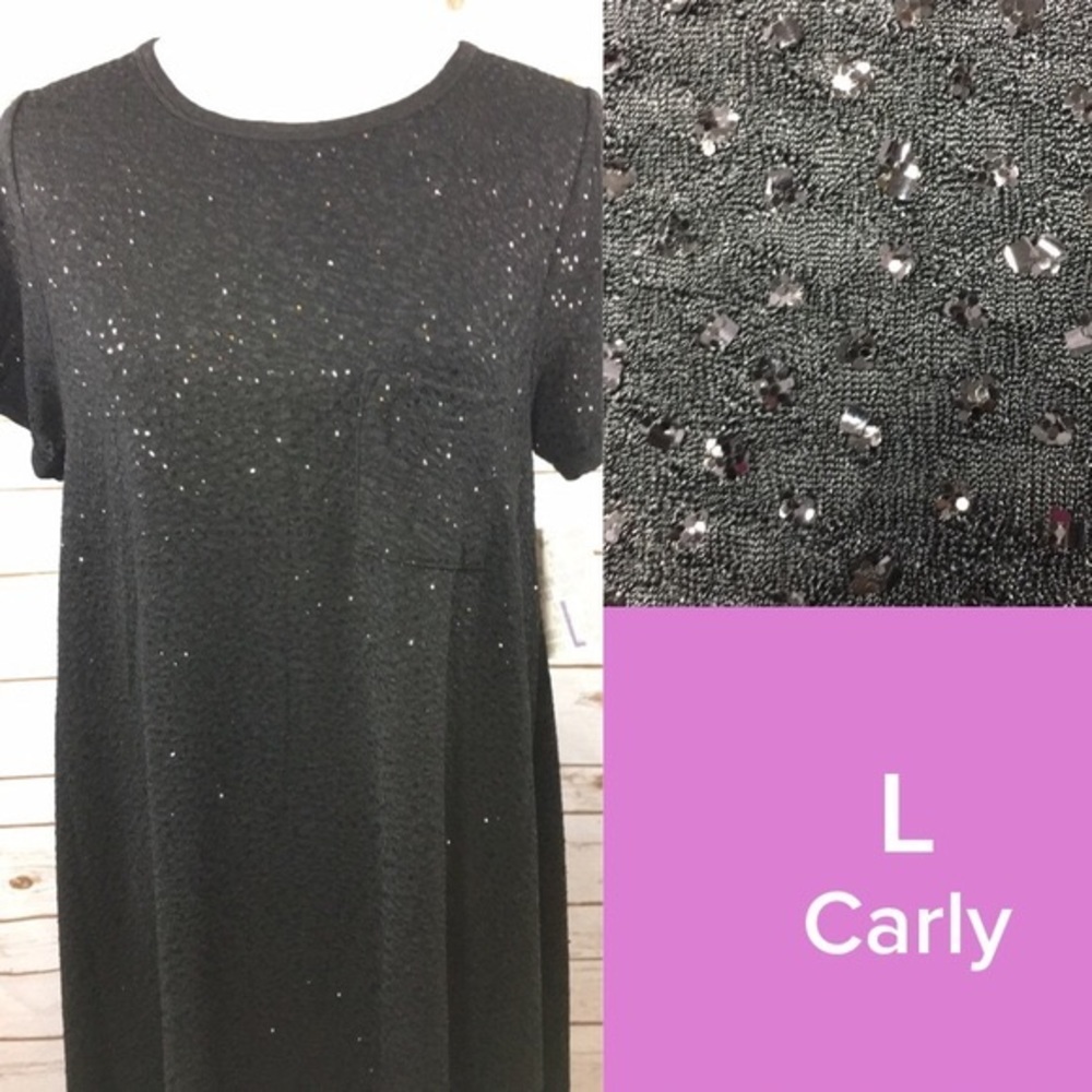 LuLaRoe black elegant Carly size Large