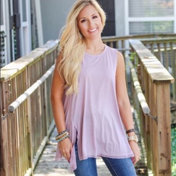 Lavender Side Tie Tank - Picture 4 of 4