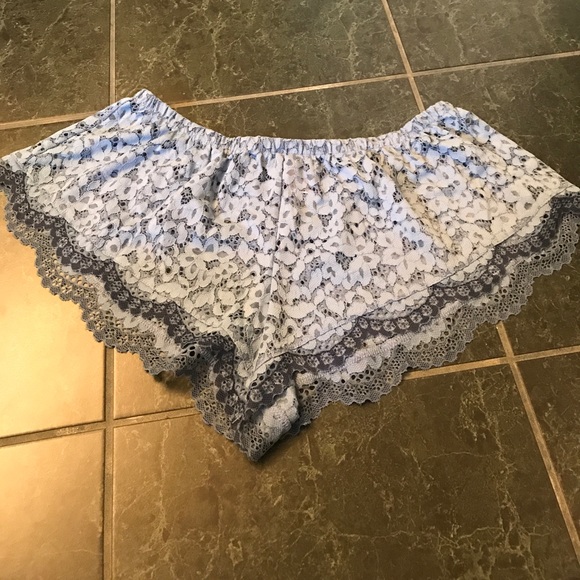 🚫SOLD🚫Victoria's Secret blue lace sleep shorts - Picture 2 of 2