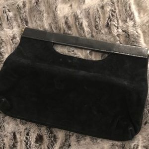 Black Suede clutch