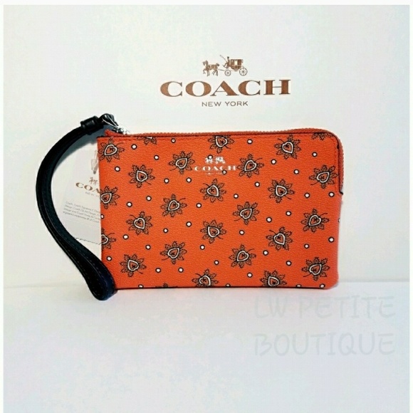 COACH FOREST BUD PRINT CORNER ZIP WRISTLET - Picture 4 of 4