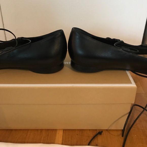Michael Kors Collection Pointy Lace Up Flats - Picture 2 of 2