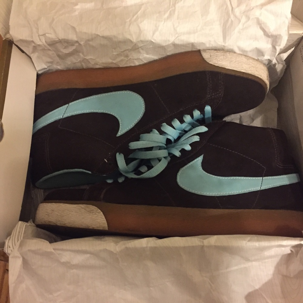 Men's Nike SB, baby blue and Brown