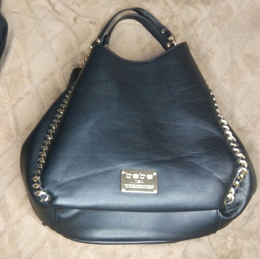 Black and Gold Bebe Purse