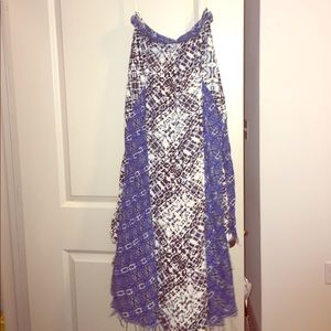 Long flowy frayed hem FREE PEOPLE SKIRT