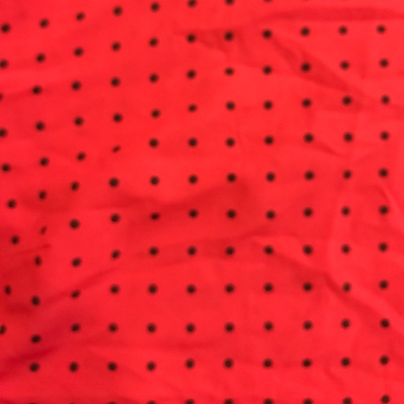 Merona Women's pink and navy polka dot blouse - Picture 3 of 3