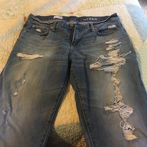 Distressed jeans