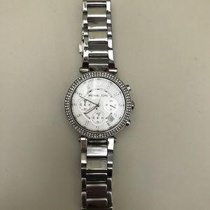 Michael Kors Silver Rhinestone Watch